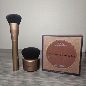 Tarte Bronzer Bundle Full Size Park Ave Princess Rich Espresso  + 2 Brushes NWT